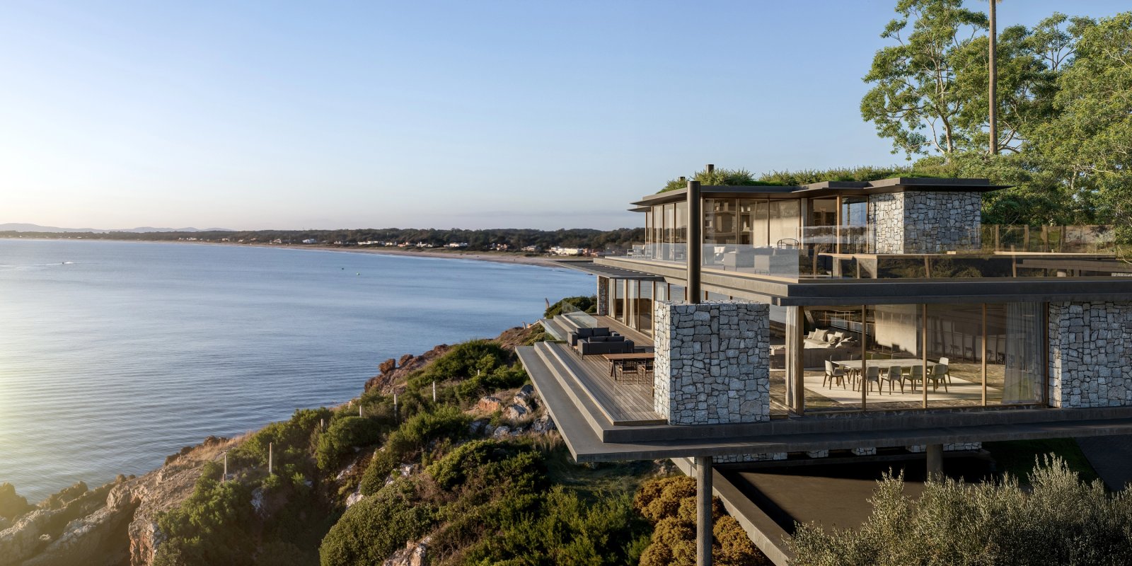 Arquitectura de la residence 16 sobre la costa