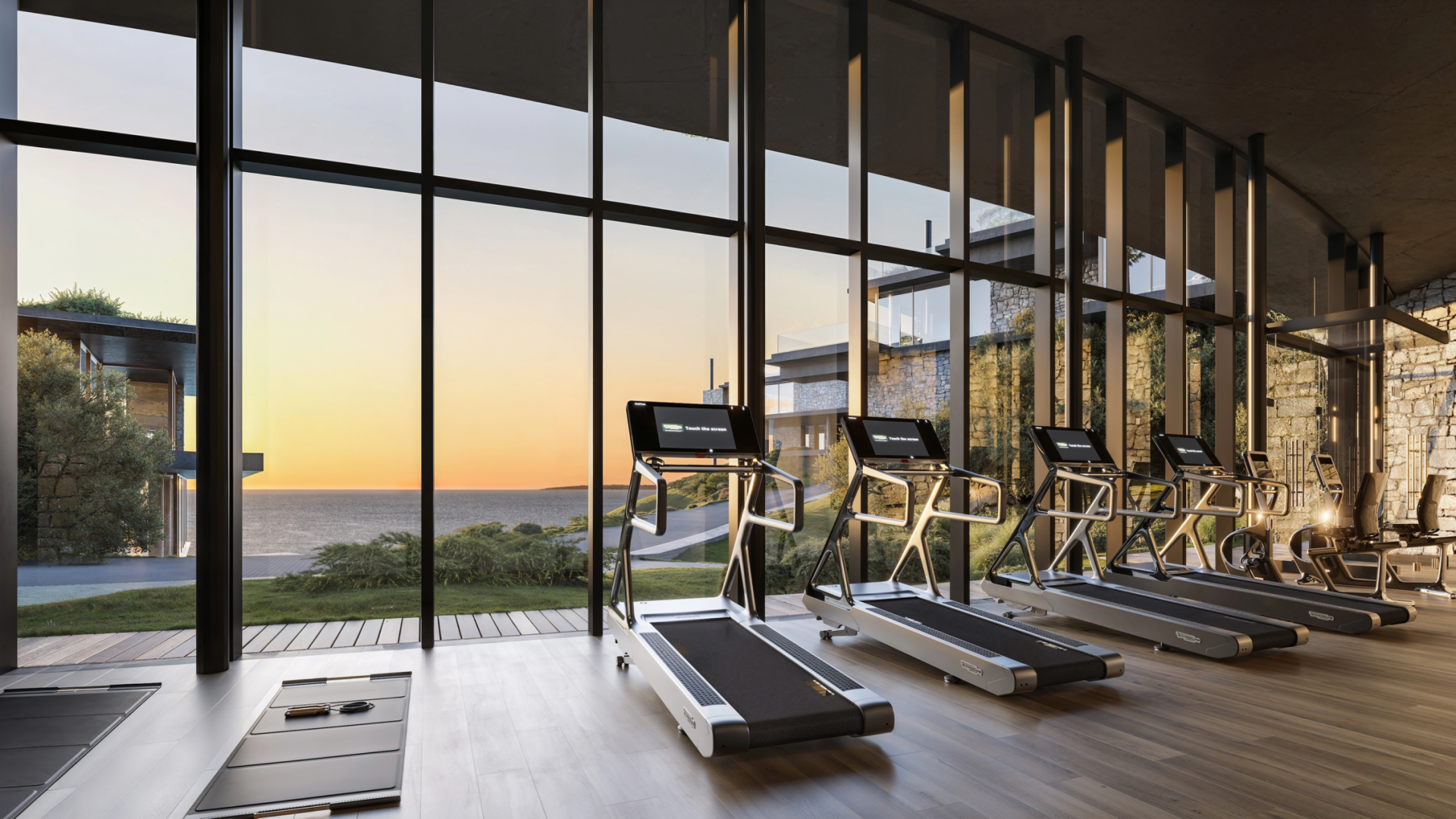 7. BERA BAY vista desde interior gimnasio hacia el mar-1